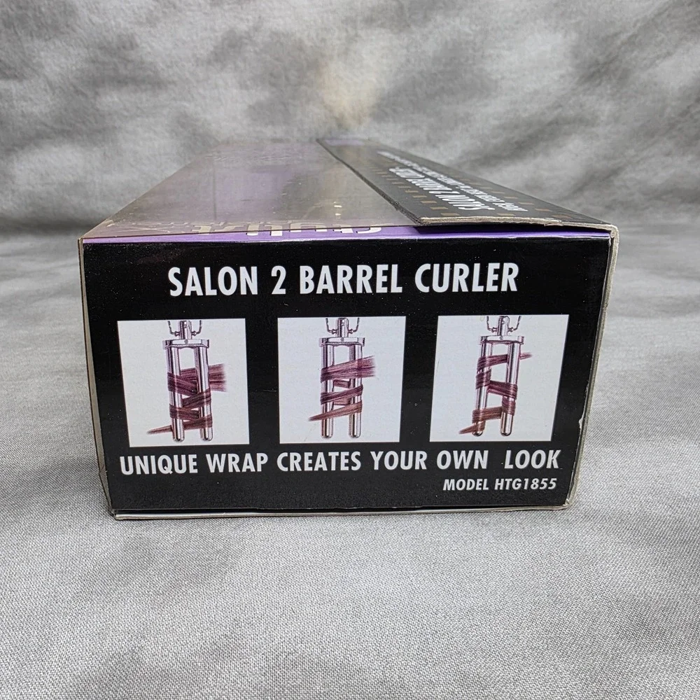 Hot Tools Professional Salon 2 Barrel Curler 24k Gold Model # HTG1855 NEW
